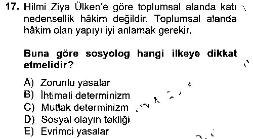SOS312U Türk Sosyologları çıkmış sınav sorusu 3