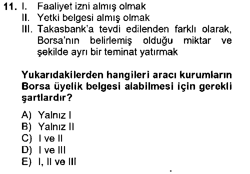 HUK114U Sermaye Piyasası Hukuku çıkmış sınav sorusu 2