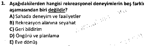 RKR4006 Rekreasyonel Tanıtım ve Pazarlama çıkmış sınav sorusu 1