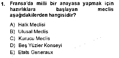 TAR301U Yakınçağ Avrupa Tarihi çıkmış sınav sorusu 1