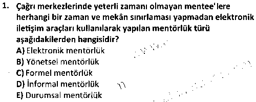 CMH2003 Çağrı Merkezi Yönetimi 1 çıkmış sınav sorusu 1