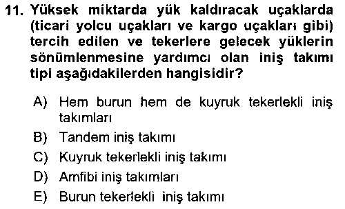 SHU102U Havacılık Terminolojisi çıkmış sınav sorusu 3