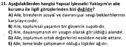 SOS2002 Aile Sosyolojisi çıkmış sınav sorusu 3
