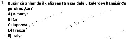 GRF3005 Reklam Grafiği çıkmış sınav sorusu 1