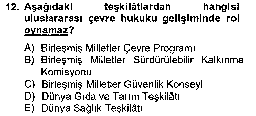 HUK222U Uluslararası Hukuk 2 çıkmış sınav sorusu 3