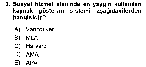 SHZ212U Sosyal Hizmette Kayıt Tutma Ve Rapor Yazma çıkmış sınav sorusu 2