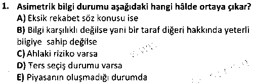 YER2006 Kamu Maliyesi çıkmış sınav sorusu 1