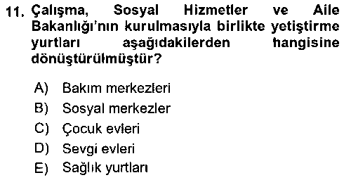 SHZ402U Sosyal Hizmet Uygulaması 2 çıkmış sınav sorusu 3