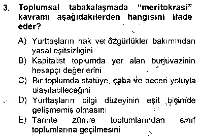 SOS112U Sosyoloji 2 çıkmış sınav sorusu 3
