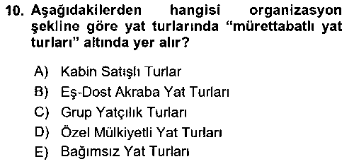 TRZ208U Deniz Turizmi İşletmeciliği çıkmış sınav sorusu 2