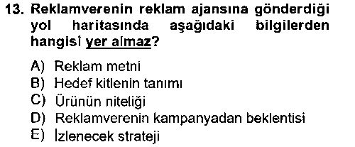 MEI210U Medya ve Reklam çıkmış sınav sorusu 2