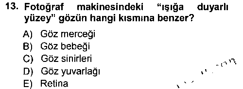 FOT101U Temel Fotoğrafçılık çıkmış sınav sorusu 2