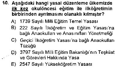 OKO101U Okulöncesi Eğitime Giriş çıkmış sınav sorusu 2