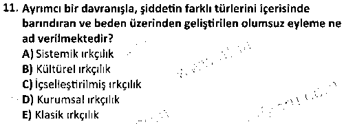 SOS3001 Toplumsal Eşitsizlikler çıkmış sınav sorusu 3