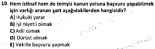 ADL1005 Hukuk Dili ve Adli Yazışma çıkmış sınav sorusu 2