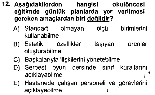 OKO307U Okulöncesinde Drama çıkmış sınav sorusu 3