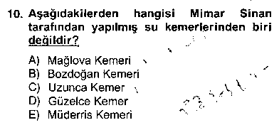 KMT204U Türkiye´nin Kültürel Mirası 2 çıkmış sınav sorusu 2