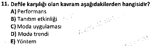 TMT3010 Moda Sunumu çıkmış sınav sorusu 3