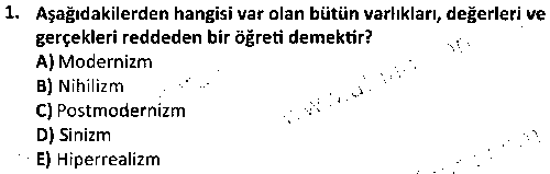 TMT1008 Çağdaş Sanat Akımları ve Moda çıkmış sınav sorusu 1