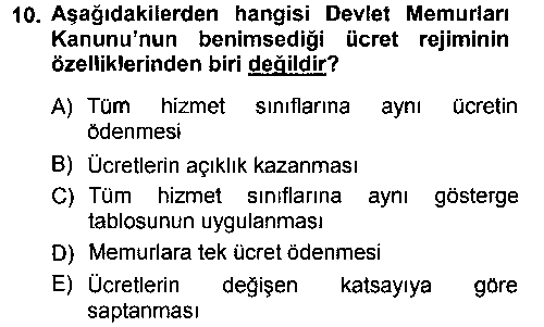 HUK103U İdare Hukukuna Giriş çıkmış sınav sorusu 1