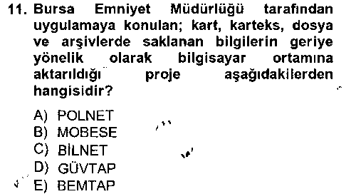 OGK202U Özel Güvenlik Hizmetlerinde Güvenlik Önlemleri çıkmış sınav sorusu 3