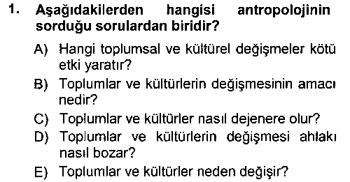 SOS203U Sosyal Antropoloji çıkmış sınav sorusu 1