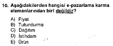 PMY202U E-Perakendecilik çıkmış sınav sorusu 2