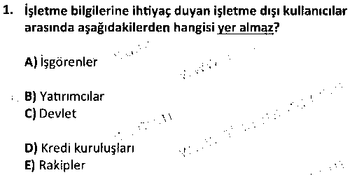 DT1001 Ticari Bilgiler ve Belgeler çıkmış sınav sorusu 1