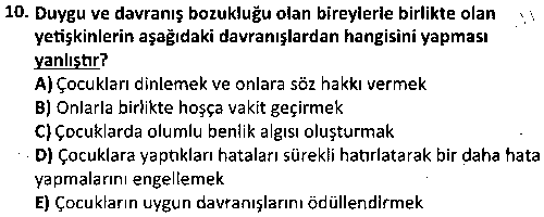 CGE1007 Özel Eğitim 1 çıkmış sınav sorusu 2
