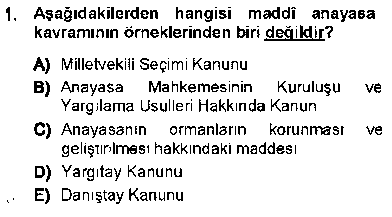 HUK115U Anayasa 1 çıkmış sınav sorusu 1