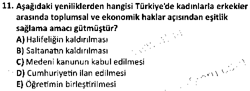 TAR4002 Türkiye Cumhuriyeti Tarihi çıkmış sınav sorusu 3
