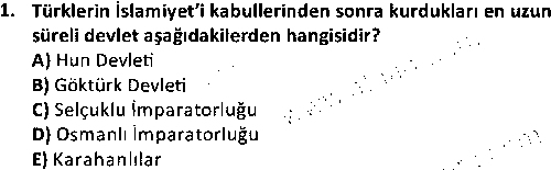 SOH1010 Türkiyenin Toplumsal ve Ekonomik Yapısı çıkmış sınav sorusu 1