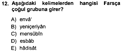 TAR213U Osmanlı Türkçesi Metinleri 1 çıkmış sınav sorusu 3
