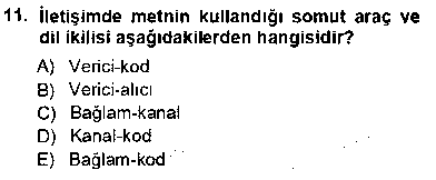 TUR203U Türkçe Sözlü Anlatım çıkmış sınav sorusu 3