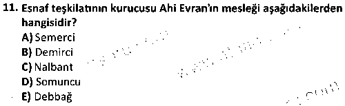 TAR3005 Osmanlı Sosyal İktisat Tarihi çıkmış sınav sorusu 3