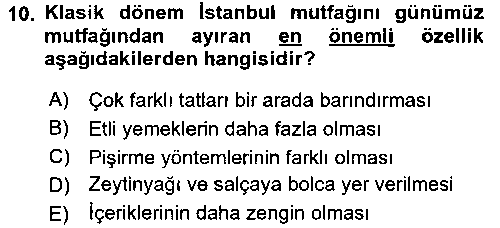 ASC202U Osmanlı Mutfağı çıkmış sınav sorusu 2