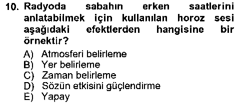 RTP101U Radyo ve Televizyon Programcılığının Temel Kavramları çıkmış sınav sorusu 2