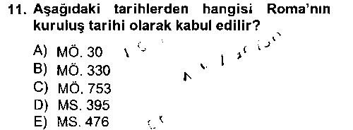 TAR116U Genel Uygarlık Tarihi çıkmış sınav sorusu 3
