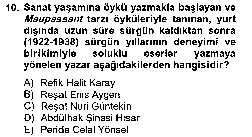 EDB404U Çağdaş Türk Romanı çıkmış sınav sorusu 2