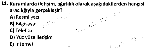 DT2006 Dış Ticarette Yazışma Teknikleri çıkmış sınav sorusu 3