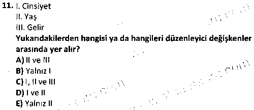 ETP2003 Pazarlama Araştırması çıkmış sınav sorusu 3