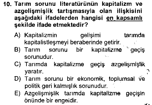 SOS304U Toplumsal Tabakalaşma ve Eşitsizlik çıkmış sınav sorusu 2