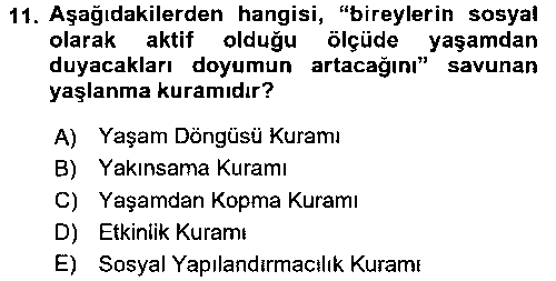 YAB205U Temel Gerontoloji çıkmış sınav sorusu 3