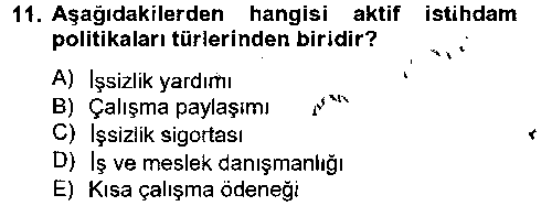 SOS306U Endüstri Sosyolojisi çıkmış sınav sorusu 2