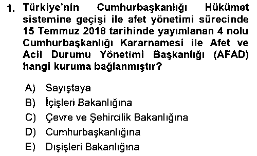 ADY205U Afet Risk Azaltma Politikaları çıkmış sınav sorusu 1