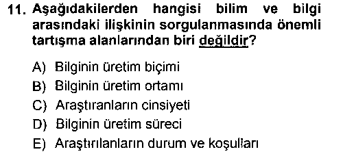 SOS311U Toplumsal Cinsiyet Sosyolojisi çıkmış sınav sorusu 1