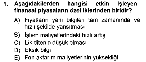 IKT305U Para Teorisi çıkmış sınav sorusu 1