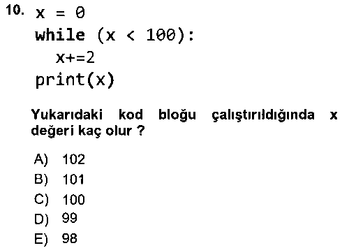 BIL203U Programlama 2 çıkmış sınav sorusu 2