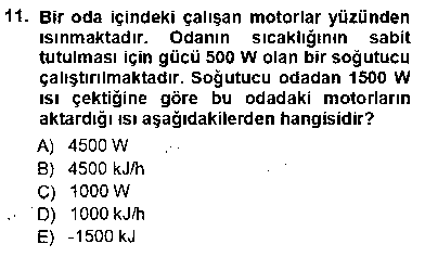 EID203U Enerji Analizi çıkmış sınav sorusu 3