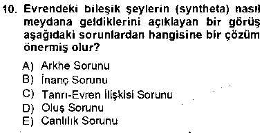FEL101U İlkçağ Felsefesi çıkmış sınav sorusu 2